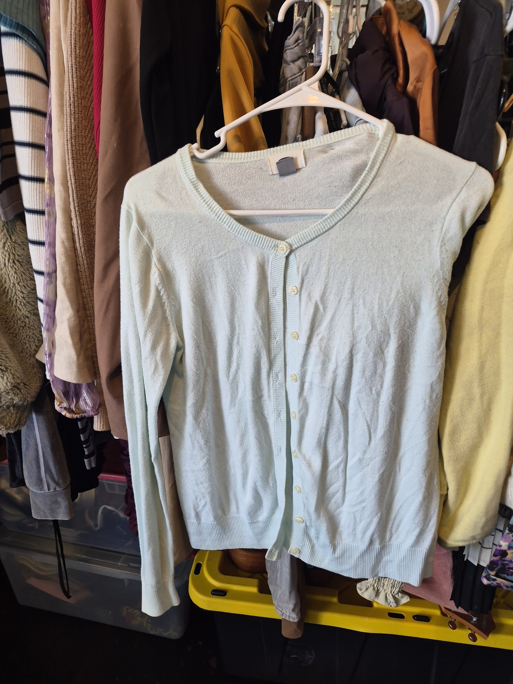 Old Navy Light Mint Button-Front Cardigan